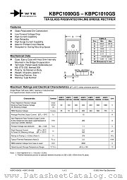 KBPC1001GS datasheet pdf Won-Top Electronics