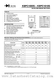 KBPC1000S datasheet pdf Won-Top Electronics