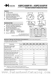KBPC1006PW datasheet pdf Won-Top Electronics
