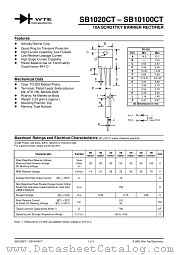 SB1080CT datasheet pdf Won-Top Electronics