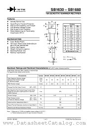 SB1650 datasheet pdf Won-Top Electronics