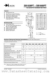 SB1630PT datasheet pdf Won-Top Electronics