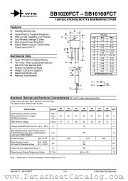SB1630FCT datasheet pdf Won-Top Electronics