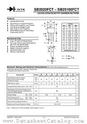 SB2580FCT datasheet pdf Won-Top Electronics