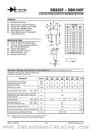 SB850F datasheet pdf Won-Top Electronics