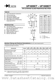 UF1601CT datasheet pdf Won-Top Electronics