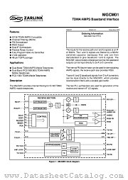 MGCM01 datasheet pdf Zarlink Semiconductor