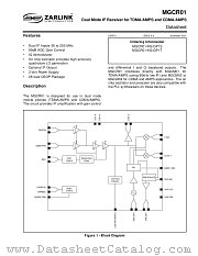 MGCR01 datasheet pdf Zarlink Semiconductor