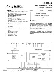 MH88632B datasheet pdf Zarlink Semiconductor