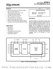 MT8814 datasheet pdf Zarlink Semiconductor
