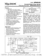 MT88E43B datasheet pdf Zarlink Semiconductor