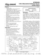 MT88E45B datasheet pdf Zarlink Semiconductor