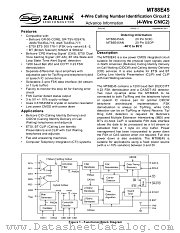 MT88E45 datasheet pdf Zarlink Semiconductor