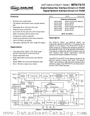 MT9174 datasheet pdf Zarlink Semiconductor