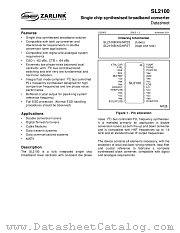 SL2100 datasheet pdf Zarlink Semiconductor