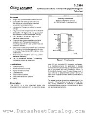SL2101 datasheet pdf Zarlink Semiconductor