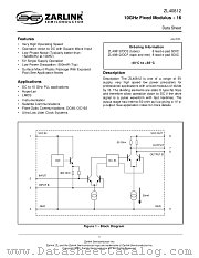 ZL40812 datasheet pdf Zarlink Semiconductor