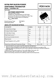 FCX1147A datasheet pdf Zetex Semiconductors