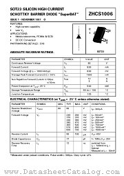 ZHCS1006 datasheet pdf Zetex Semiconductors