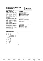 ZR285-2.5 datasheet pdf Zetex Semiconductors