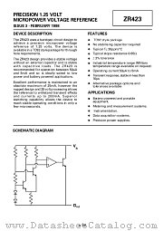 ZR423 datasheet pdf Zetex Semiconductors