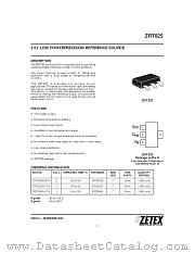 ZRT025 datasheet pdf Zetex Semiconductors