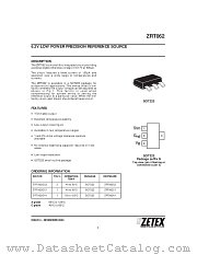 ZRT062 datasheet pdf Zetex Semiconductors