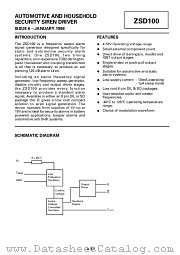ZSD100 datasheet pdf Zetex Semiconductors