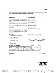 ZXCT1021 datasheet pdf Zetex Semiconductors