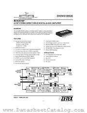 ZXCW6100 datasheet pdf Zetex Semiconductors