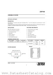 ZXF103Q16 datasheet pdf Zetex Semiconductors