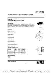 ZXM62N03G datasheet pdf Zetex Semiconductors