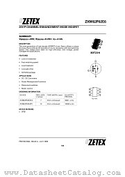 ZXM62P02E6 datasheet pdf Zetex Semiconductors