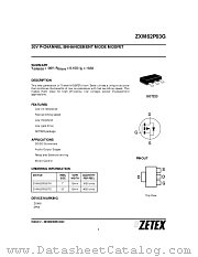 ZXM62P03G datasheet pdf Zetex Semiconductors