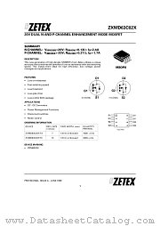 ZXMD63C02X datasheet pdf Zetex Semiconductors