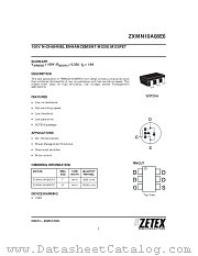 ZXMN10A08E6 datasheet pdf Zetex Semiconductors