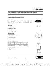 ZXMN10A09K datasheet pdf Zetex Semiconductors