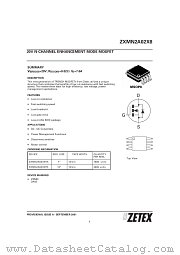 ZXMN2A02X8 datasheet pdf Zetex Semiconductors