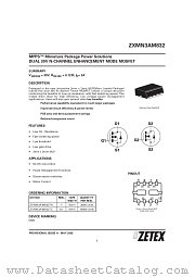 ZXMN3AM832 datasheet pdf Zetex Semiconductors