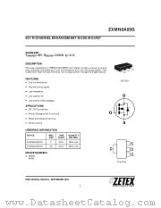 ZXMN6A09G datasheet pdf Zetex Semiconductors