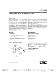 ZXSC300 datasheet pdf Zetex Semiconductors