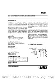 ZXSC310 datasheet pdf Zetex Semiconductors