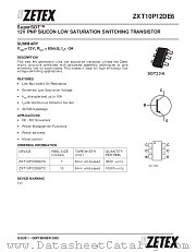 ZXT10P12DE6 datasheet pdf Zetex Semiconductors