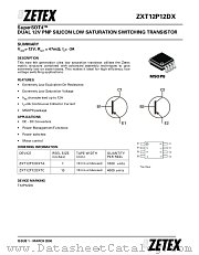 ZXT12P12DX datasheet pdf Zetex Semiconductors