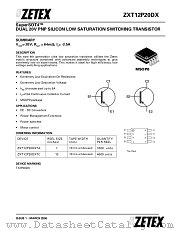 ZXT12P20DX datasheet pdf Zetex Semiconductors