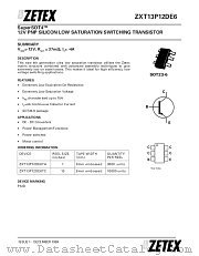 ZXT13P12DE6 datasheet pdf Zetex Semiconductors