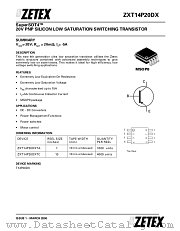 ZXT14P20DX datasheet pdf Zetex Semiconductors