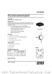 ZXTAM322 datasheet pdf Zetex Semiconductors