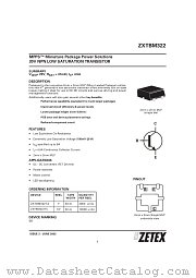 ZXTBM322 datasheet pdf Zetex Semiconductors