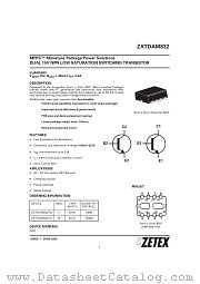 ZXTDAM832 datasheet pdf Zetex Semiconductors